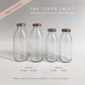 Botol Kaca 300ml & 500ml - Tokyo Twist