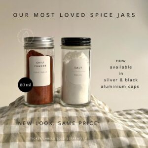 Toples bumbu bulat kaca 80ml - tempat bumbu 80ml