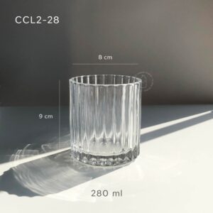Gelas kaca whiskey 280ml - 280ml glass cup