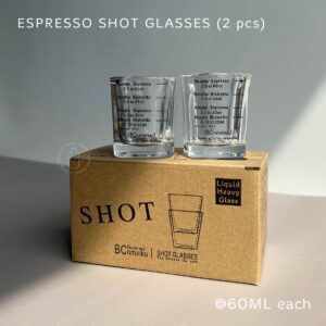 Isi 2pc - Espresso Shot Glass Square - Gelas Ukur Takar Kopi - Gelas Sloki Kotak