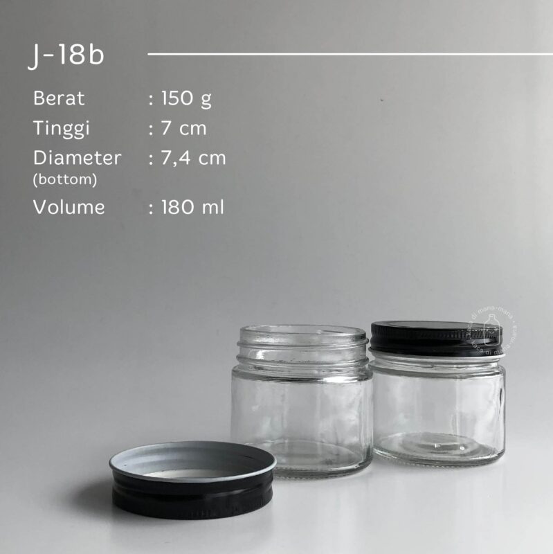 Frame Kaca Rounded Toples kaca - round glass jar 180ml 200ml 450ml - Kaca Dimana Mana
