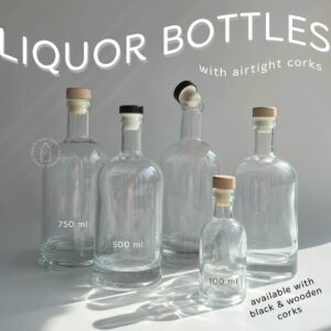 Botol kaca liquor bottle - tutup cork