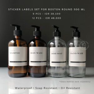 Sticker Label Bath & Kitchen for Boston Round 500ml - NO CUSTOM