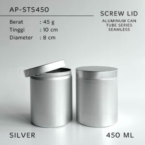 Kaleng Pomade Aluminium Tin Can Seamless Tube Tinggi Besar Pot Pomade Tutup SCREW PE LINER