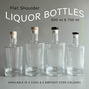 Botol kaca liquor FLAT SHOULDER bottle - botol kaca liquor FLAT SHOULDER tutup cork
