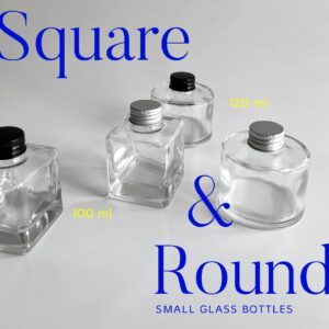 Botol kaca kotak bulat segi empat juice kopi