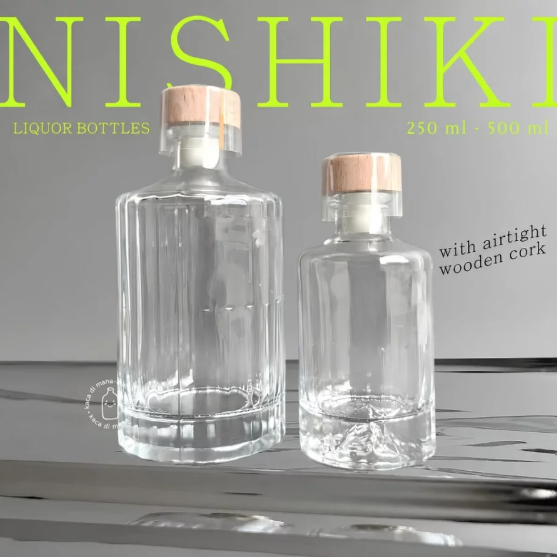 Botol kaca liquor NISHIKI bottle - botol kaca liquor NISHIKI