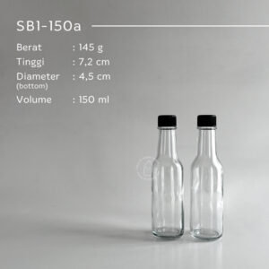 Botol kaca saus saos kecap bumbu dapur rumah - Sauce glass bottle with inner plug