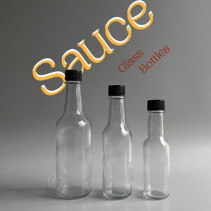 Botol kaca saus saos kecap bumbu dapur rumah - Sauce glass bottle with inner plug
