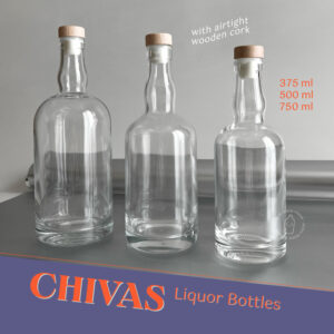 Botol kaca seri CHIVAS liquor bottle - botol kaca liquor seri CHIVAS - tutup cork