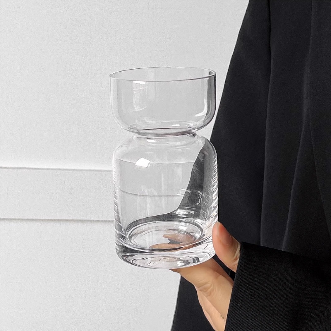 HourGlass Dessert Cup Borosilicate - Korean Glass Aesthetic Borosilicate - Gelas kaca - Gambar 3