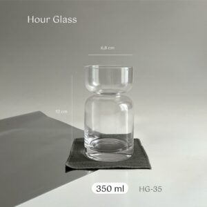 HourGlass Dessert Cup Borosilicate - Korean Glass Aesthetic Borosilicate - Gelas kaca