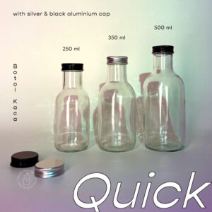 Botol kaca leher tinggi Quick Series glass bottle - botol juice kopi - long neck