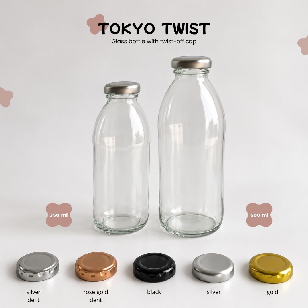 Botol Kaca 300ml & 500ml - Tokyo Twist